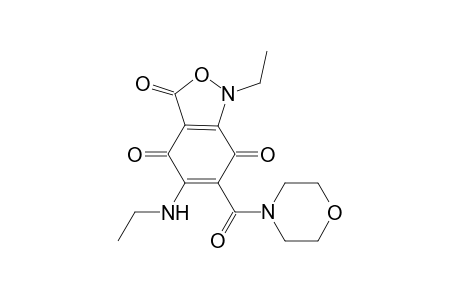 1-ETHYL-5-ETHYLAMINO-3,4,7-TRIHYDRO-BENZO-[1,2-C]-ISOXAZOLO-3,4,7-TRIOXO-6-CARBOXYLIC-ACID-(4'-MORPHOLINYL)-AMIDE