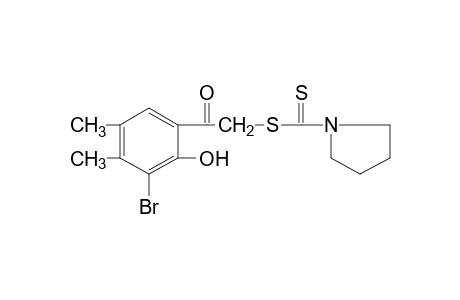 3'-bromo-4',5'-dimethyl-2'-hydroxy-2-mercaptoacetophenone, 2-(1-pyrrolidinecarbodithioate)