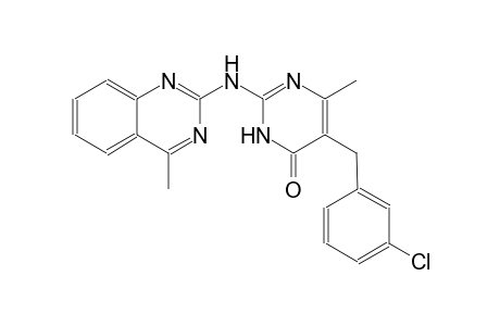 4(3H)-pyrimidinone, 5-[(3-chlorophenyl)methyl]-6-methyl-2-[(4-methyl-2-quinazolinyl)amino]-