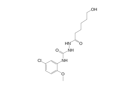 4-(5-chloro-2-methoxyphenyl)-1-(6-hydroxyhexanoyl)semicarbazide