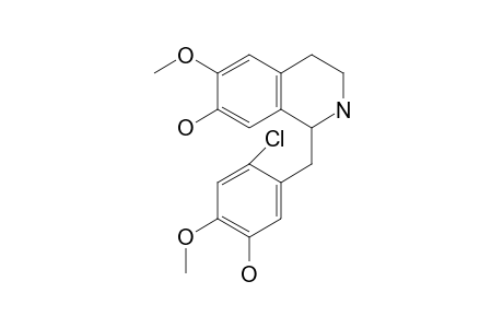 1-(2-Chloro-5-hydroxy-4-methoxybenzyl)-6-methoxy-1,2,3,4-tetrahydroisoquinolin-7-ol