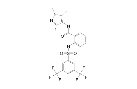 o-(alpha,alpha,alpha,alpha',alpha',alpha'-hexafluoro-3,5-xylenesulfonamido)-N-(1,3,5-trimethylpyrazol-4-yl)benzamide