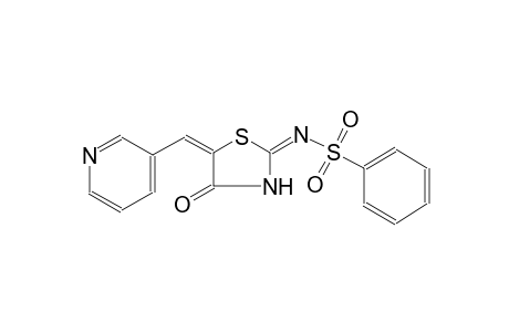 benzenesulfonamide, N-[(2E,5E)-4-oxo-5-(3-pyridinylmethylene)thiazolidinylidene]-