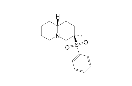 (+-)-3-cis-(Benzenesulfonyl)-3-trans-methylquinolizidine