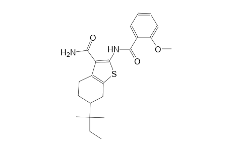 2-[(2-methoxybenzoyl)amino]-6-tert-pentyl-4,5,6,7-tetrahydro-1-benzothiophene-3-carboxamide