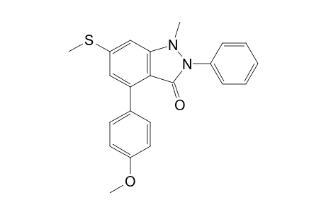 1,2-Dihydro-4-(4-methoxyphenyl)-1-methyl-6-methylthio-2-phenyl-3H-indazol-3-one