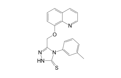 4-(3-Methylphenyl)-5-((quinolin-8-yloxy)methyl)-2H-1,2,4-triazole-3(4H)-thione