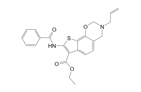 Ethyl 3-allyl-8-benzamido-3,4-dihydro-2H-thieno[3,2-h][1,3]benzoxazine-7-carboxylate