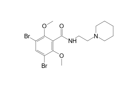 3,5-dibromo-2,6-dimethoxy-N-(2-piperidinoethyl)benzamide