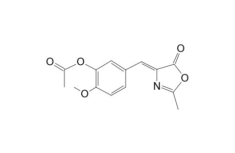 Oxazole-5-one, 4,5-dihydro-2-methyl-4-[[5-acetoxy-4-methoxyphenyl]ethylene]-