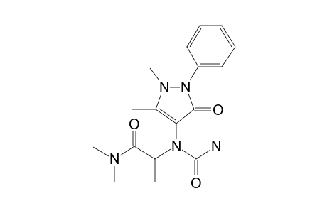 2-(1-(2,3-Dimethyl-5-oxo-1-phenyl-3-pyrazolin-4-yl)ureido)-N,N-dimethylpropionamide