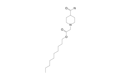 4-carbamoyl-1-piperidineacetic acid, decyl ester