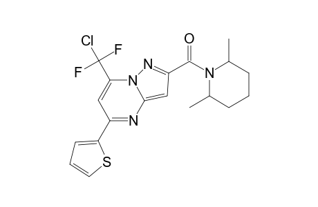 [7-[chloranyl-bis(fluoranyl)methyl]-5-thiophen-2-yl-pyrazolo[1,5-a]pyrimidin-2-yl]-(2,6-dimethylpiperidin-1-yl)methanone