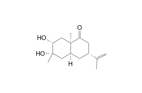 (1S,3S,,4R,6R,9R)-9-(Isopropen-2-yl)-3,6-dimethylbicyclo[4.4.0]decan-7-on-3,4-diol