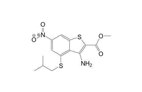 3-Amino-4-isobutylsulfanyl-6-nitro-benzo[b]thiophene-2-carboxylic acid methyl ester