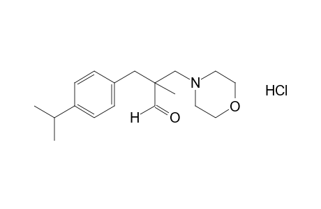 a-(p-isopropylbenzyl)-a-methyl-4-morpholinepropionaldehyde, hydrochloride