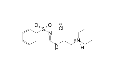 2-[(1,1-dioxido-1,2-benzisothiazol-3-yl)amino]-N,N-diethylethanaminium chloride