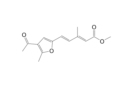 (2E,4E)-5-(4-acetyl-5-methyl-2-furanyl)-3-methylpenta-2,4-dienoic acid methyl ester