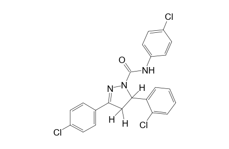 4'-chloro-5-(o-chlorophenyl)-3-(p-chlorophenyl)-2-pyrazoline-1-carboxanilide