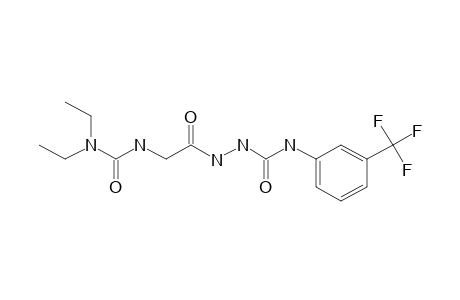 Acetic acid, 2-[[(diethylamino)carbonyl]amino]-, N'-[[[3-(trifluoromethyl)phenyl]amino]carbonyl]hydrazide