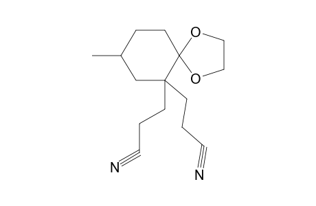 8-methyl-1,4-dioxaspiro[4,5]decane-6,6-dipropionitrile