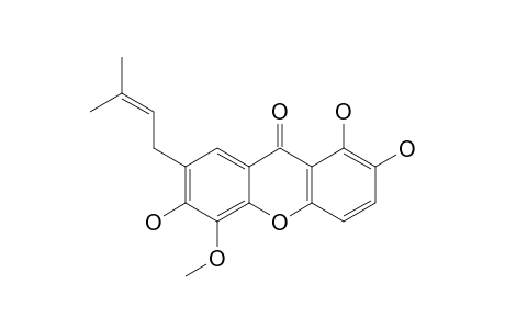 1,2,6-TRIHYDROXY-5-METHOXY-7-(3-METHYLBUT-2-ENYL)-XANTHONE