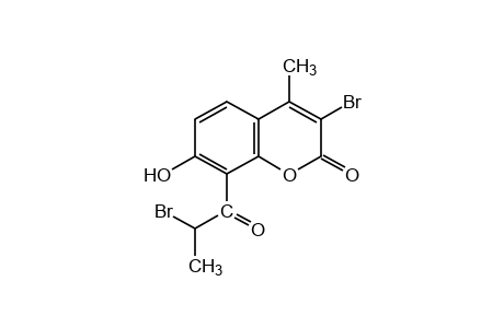 3-bromo-8-(2-bromopropionyl)-7-hydroxy-4-methylcoumarin