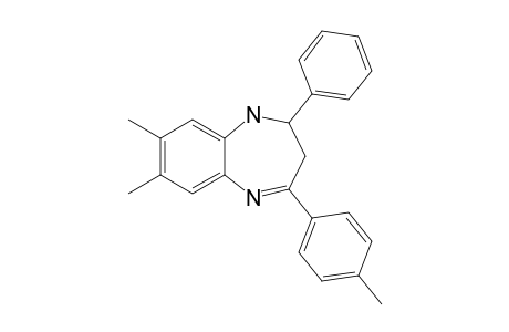 2-Phenyl-4-(p-tolyl)-7,8-dimethyl-2,3-dihydro-1H-[1,5]-benzodiazepine