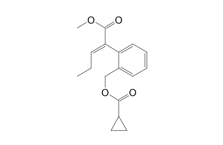 Benzeneacetic acid, 2-[[(cyclopropylcarbonyl)oxy]methyl]-alpha-propylidene-, methyl ester