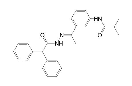 N-{3-[(1E)-N-(diphenylacetyl)ethanehydrazonoyl]phenyl}-2-methylpropanamide