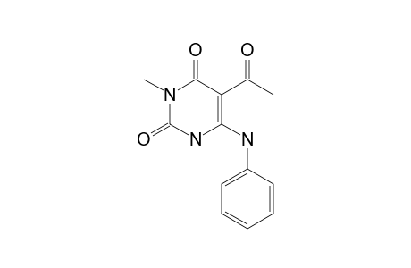 5-Acetyl-6-anilino-3-methyl-1H-pyrimidine-2,4-dione