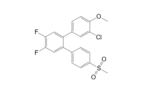 1-(3-Chloranyl-4-methoxy-phenyl)-4,5-bis(fluoranyl)-2-(4-methylsulfonylphenyl)benzene