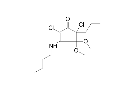 2,5-DICHLORO-3-(N-BUTYLAMINO)-4,4-DIMETHOXY-5-ALLYL-2-CYCLOPENTEN-1-ONE