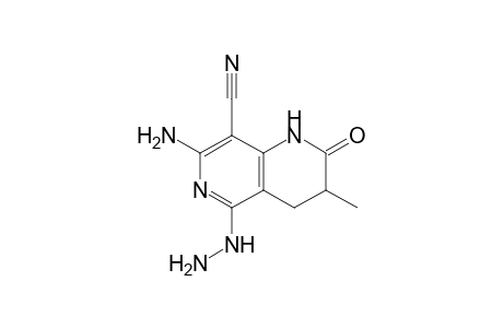 7-Amino-8-cyano-5-hydrazino-3,4-dihydro-3-methyl-1,6-naphthyridin-2(1H)-one