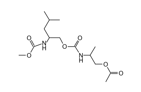 (2-HYDROXY-1-METHYLETHYL)CARBAMIC ACID, ESTER WITH METHYL [1-(HYDROXYMETHYL)-3-METHYLBUTYL]CARBAMATE, ACETATE (ESTER)