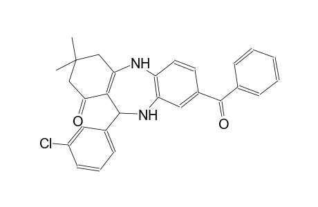 8-benzoyl-11-(3-chlorophenyl)-3,3-dimethyl-2,3,4,5,10,11-hexahydro-1H-dibenzo[b,e][1,4]diazepin-1-one