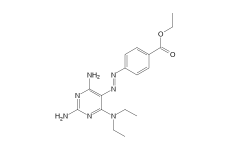 p-{[2,4-diamino-6-(diethylamino)-5-pyrimidinyl]azo}benzoic acid, ethyl ester