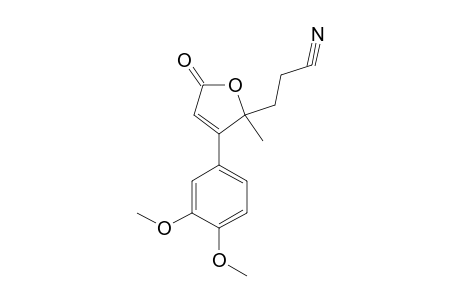 2,5-dihydro-3-(3,4-dimethoxyphenyl)-2-methyl-5-oxo-2-furanpropionitrile