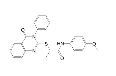 2-[(4-keto-3-phenyl-quinazolin-2-yl)thio]-N-p-phenetyl-propionamide