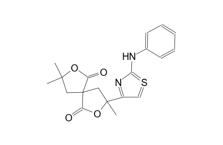 3,3,8-trimethyl-8-(2-(phenylamino)thiazol-4-yl)-2,7-dioxaspiro[4.4]nonane-1,6-dione