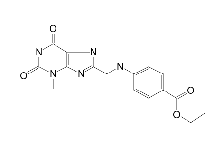 1H-Purine-2,6-dione,3,7-dihydro-3-methyl-8-(4-ethoxycarbonylphenyl)aminomethyl