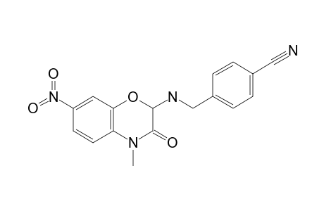 4-{[(3',4'-dihydro-4'-methyl-7'-nitro-3'-oxo-2H-1',4'-benzoxazin-2'-yl)amino]methyl}-benzonitrile