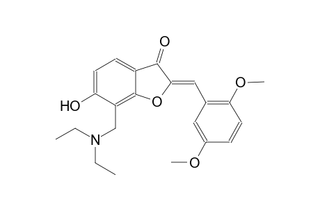 3(2H)-benzofuranone, 7-[(diethylamino)methyl]-2-[(2,5-dimethoxyphenyl)methylene]-6-hydroxy-, (2Z)-