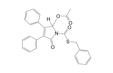 3,4-diphenyl-2-hydroxy-5-oxo-3-pyrroline-1-carbothioic acid, S-benzyl ester, acetate