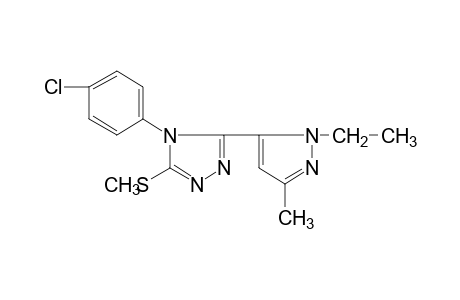 4-(p-chlorophenyl)-3-(1-ethyl-3-methylpyrazol-5-yl)-5-(methylthio)-4H-1,2,4-triazole