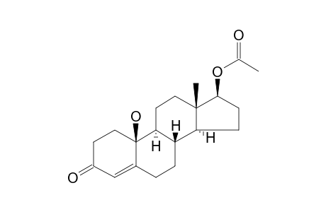 Testosterone, 10-demethyl-10-hydroxy-, 17-acetate