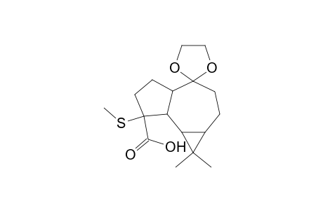 Spiro[4H-cycloprop[e]azulene-4,2'-[1,3]dioxolane]-7-carboxylic acid, decahydro-1,1-dimethyl-7-(methylthio)-