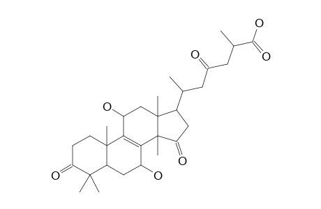 GANODERIC_ACID_DF;7-BETA,11-BETA-DIHYDROXY-3,15,23,TRIOXO-5-ALPHA-LANOSTA-8-EN-26-OIC_ACID