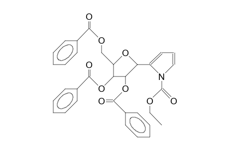 2-(2',3',5'-Tri-O-benzoyl-A-D-ribofuranosyl)-pyrrole-1-carboxylic acid, ethyl ester