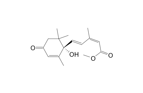 (2E,4E)-5-(1-hydroxy-2,6,6-trimethyl-4-oxo-1-cyclohex-2-enyl)-3-methylpenta-2,4-dienoic acid methyl ester